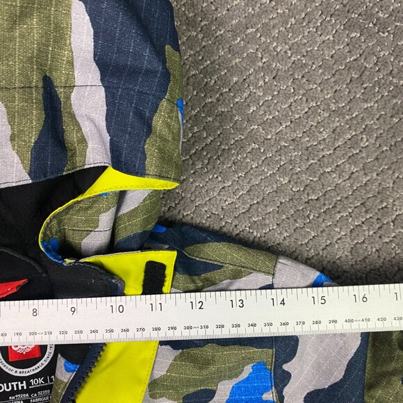 686 Youth Evolution Cross Insulated Jacket Boy's Medium Blue Camo Snowboard 10K - Picture 13 of 15